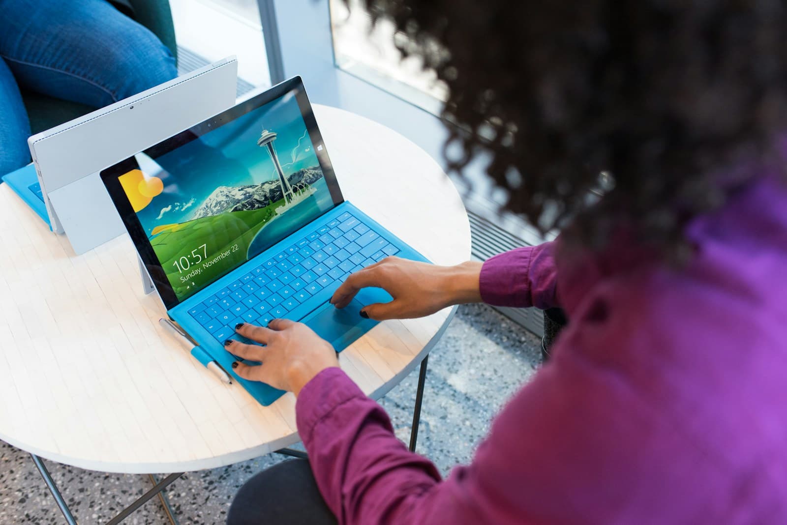 African founder working on a colourful laptop keyboard with a clear next move